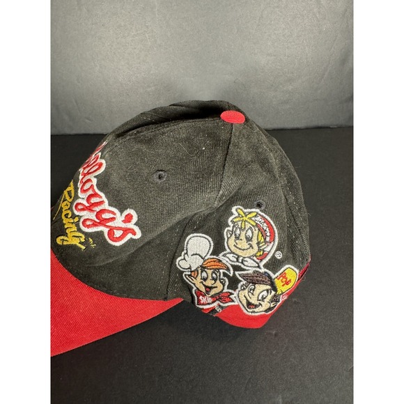 Vintage Chase Authentics Kelloggs Racing Hat Cap Black Red‎ Snapback Adjust READ - Picture 2 of 6